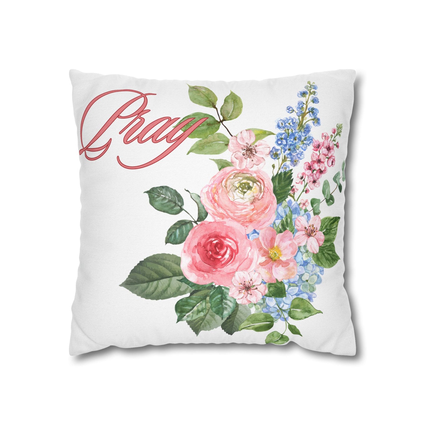 Pray - Elegant Floral Pillowcase