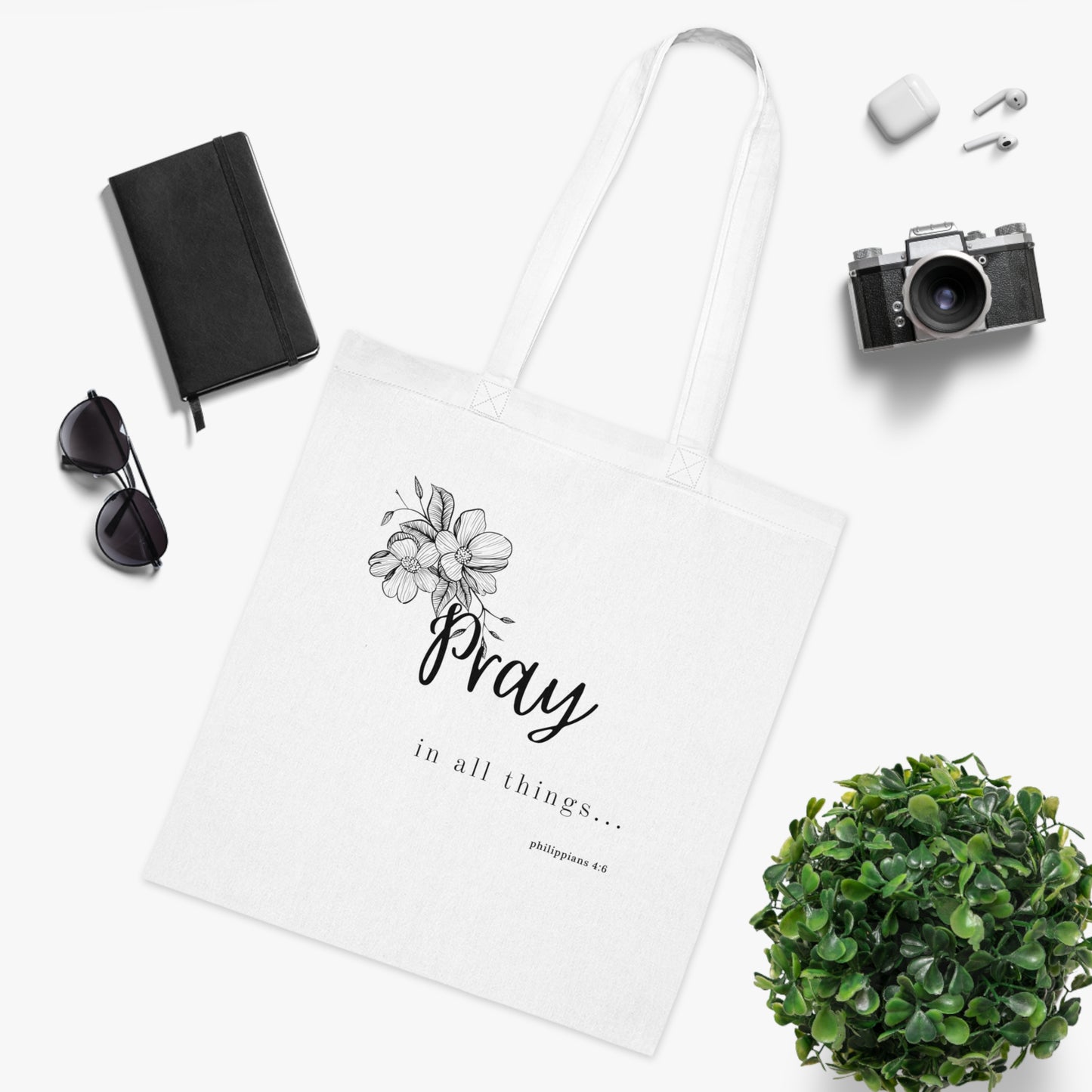 Pray In All Things - Women's Cotton Tote Bag