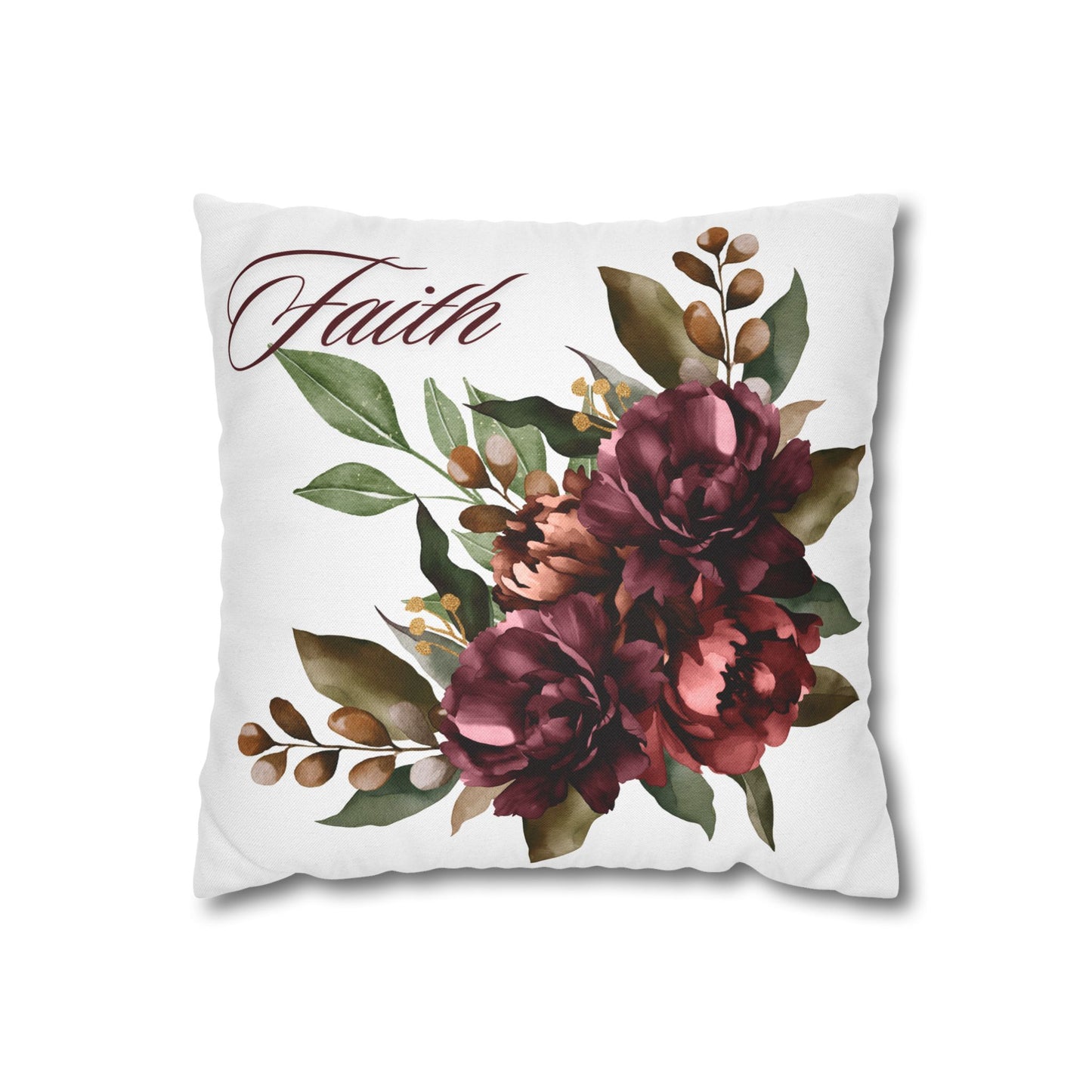 Faith - Elegant Floral Pillowcase