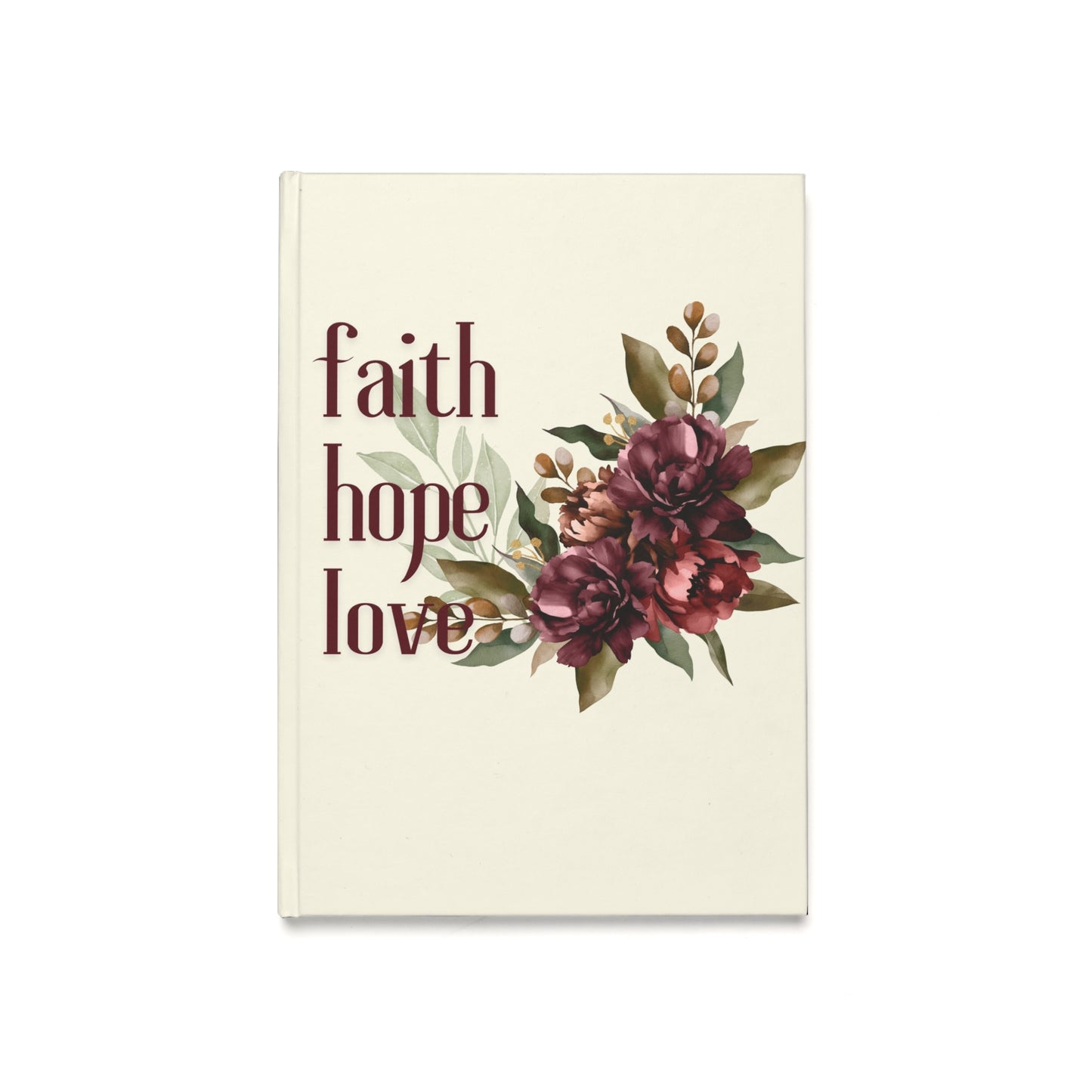 Faith, Hope & Love Floral Hardcover Journal