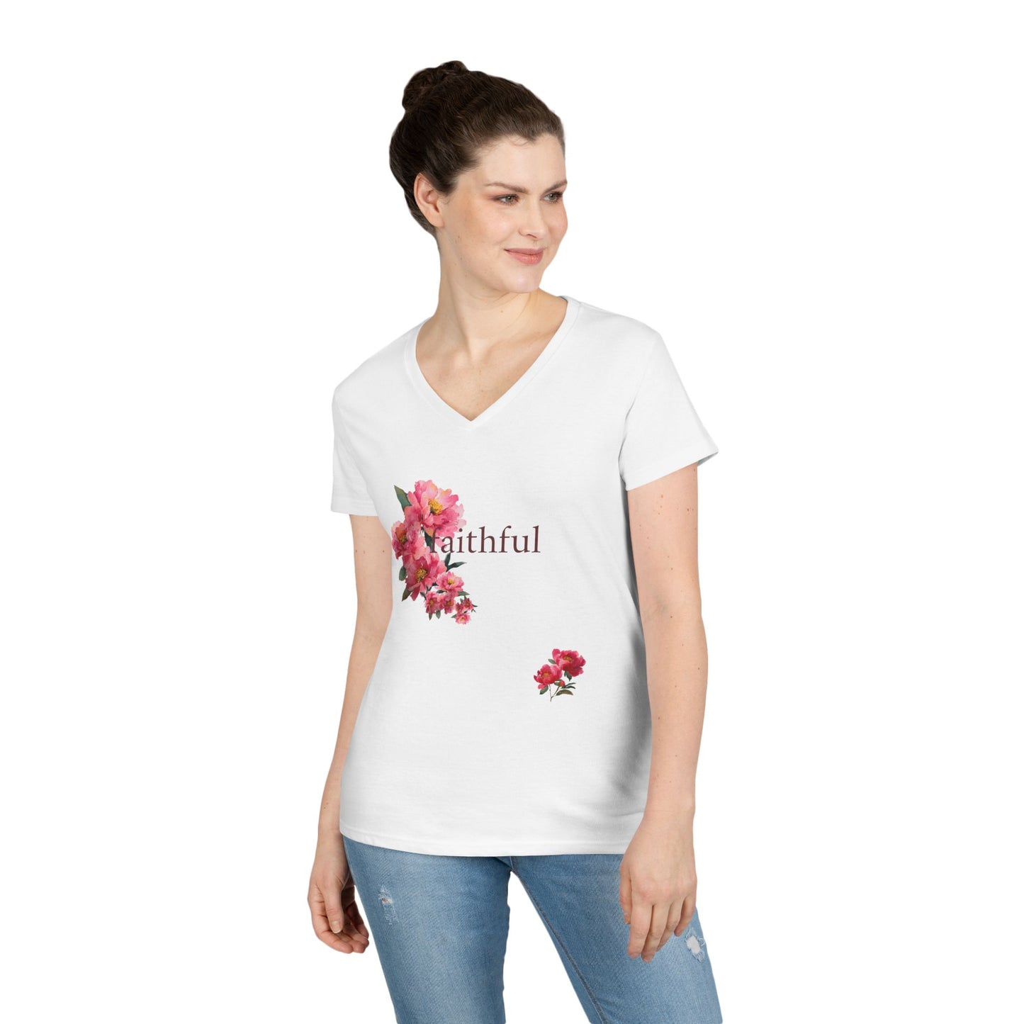 Faithful Women's V-Neck T-Shirt