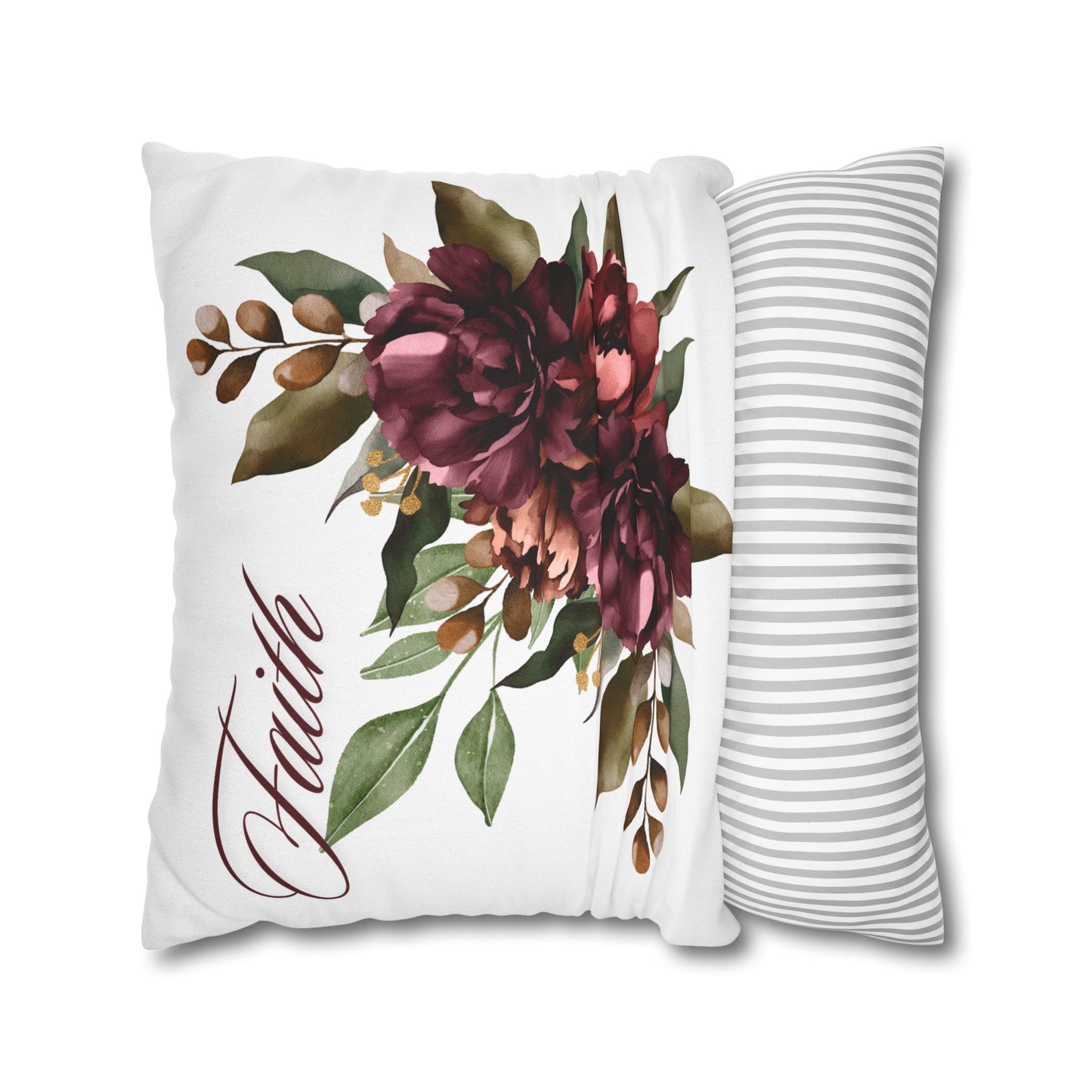 Faith - Elegant Floral Pillowcase