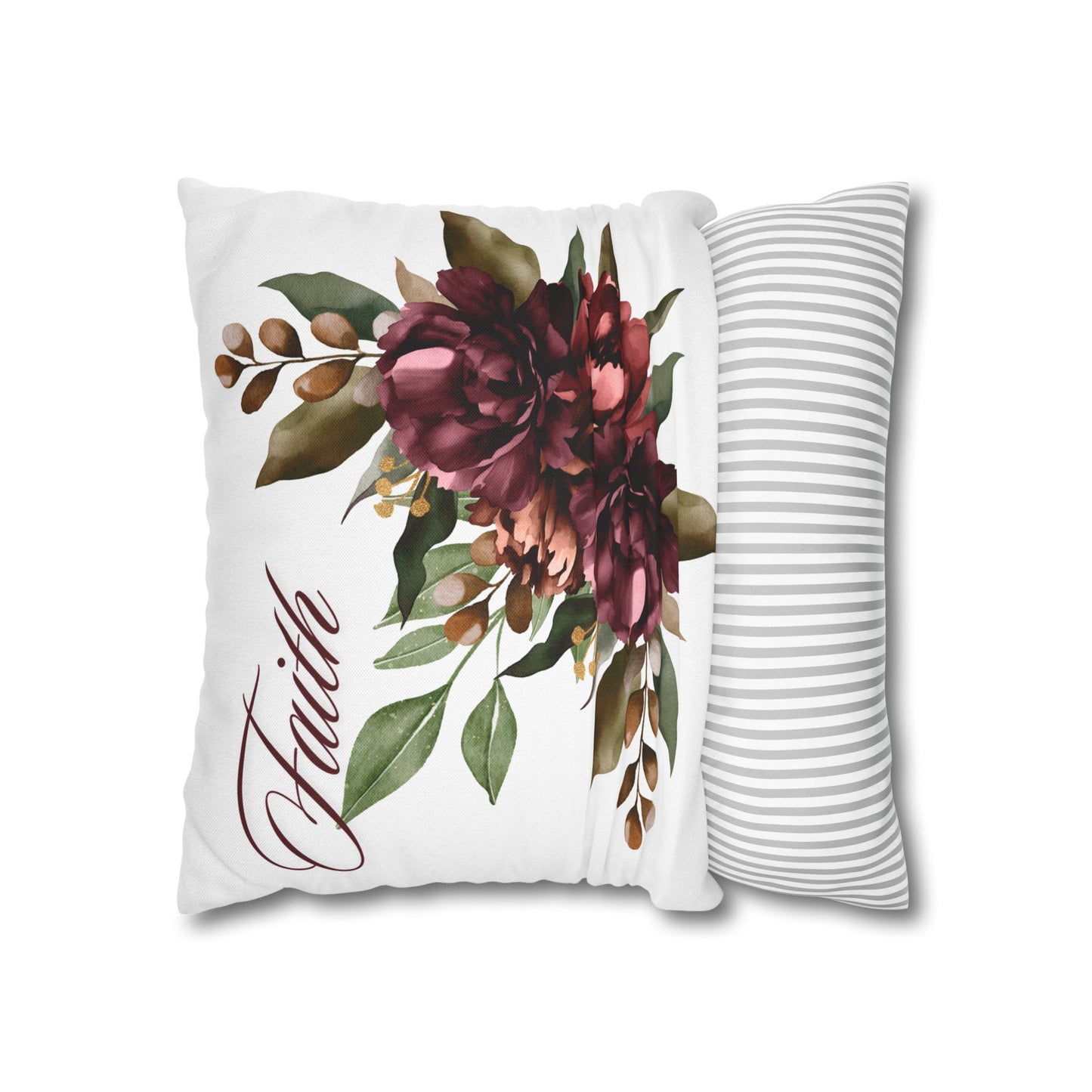 Faith - Elegant Floral Pillowcase