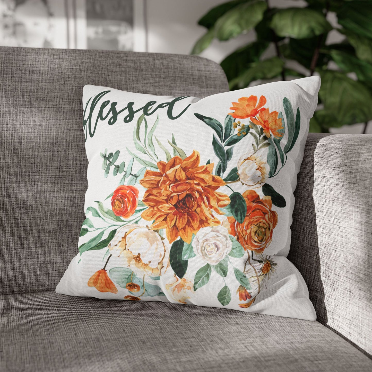 Blessed Autumn Pillowcase- Square