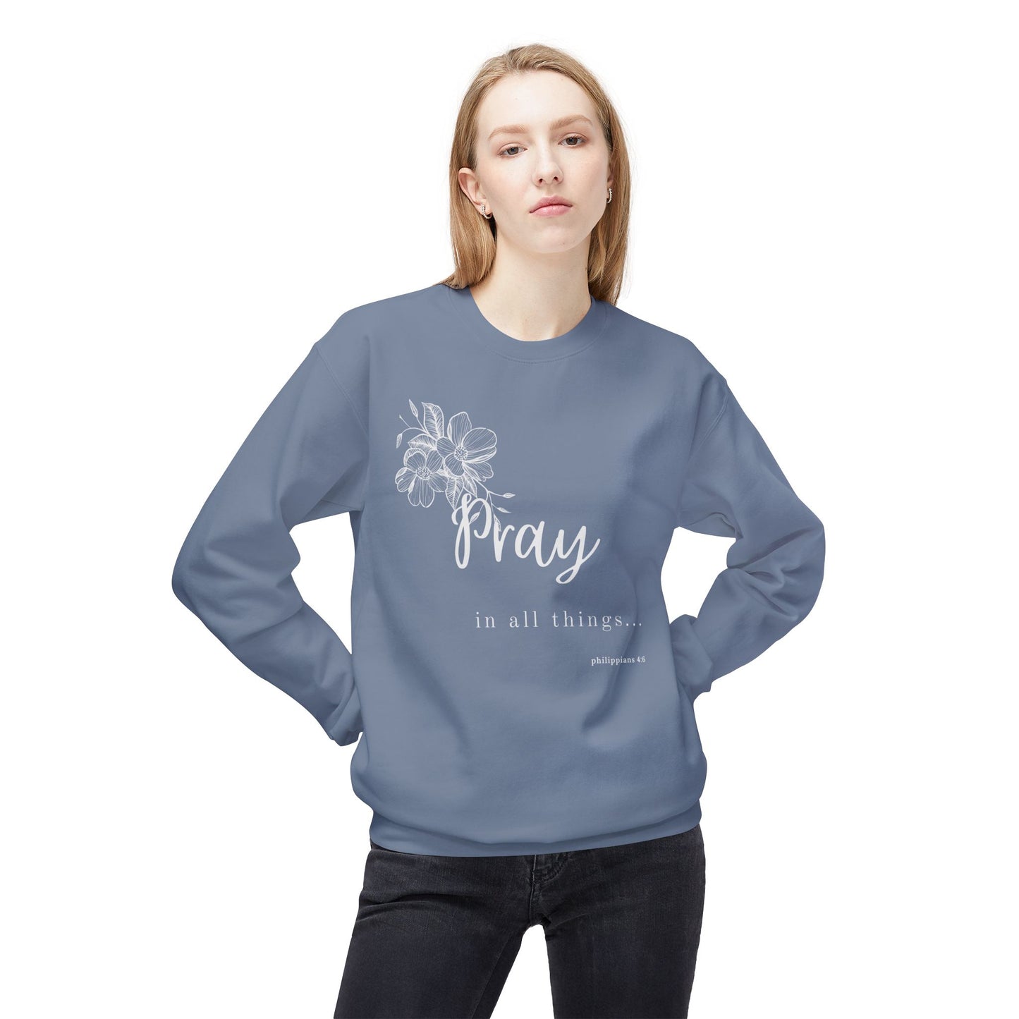 Women's Fleece Sweater- Pray