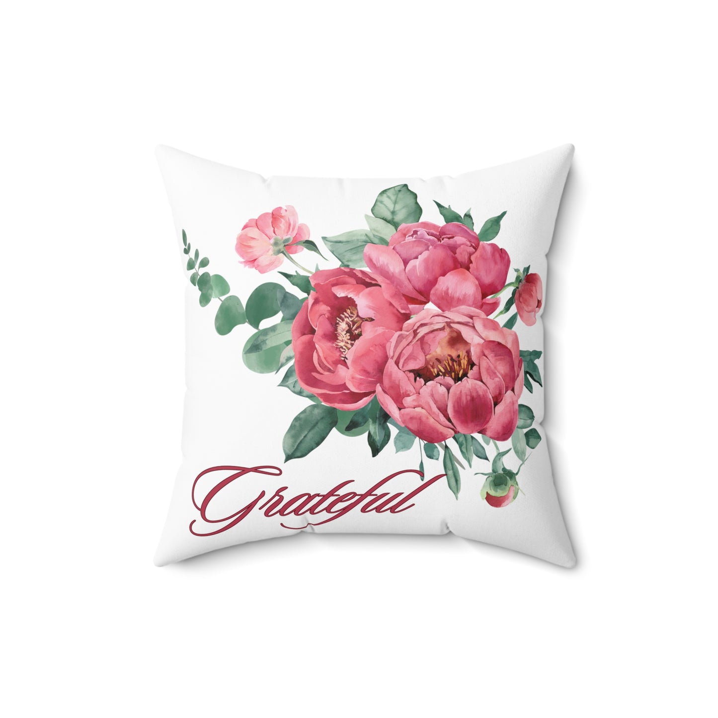 Grateful Floral Pillow