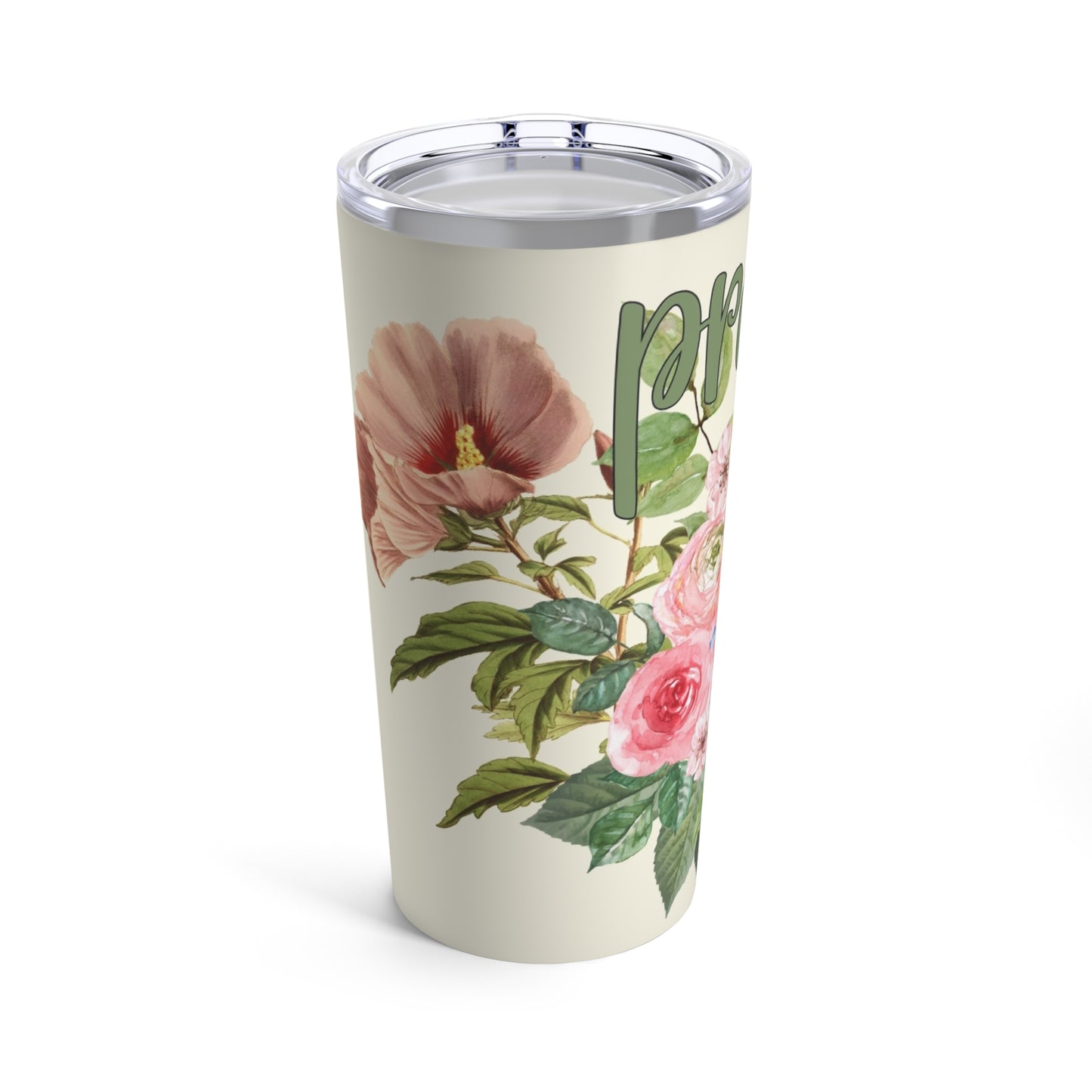 Floral Travel Tumbler 20oz - Pray