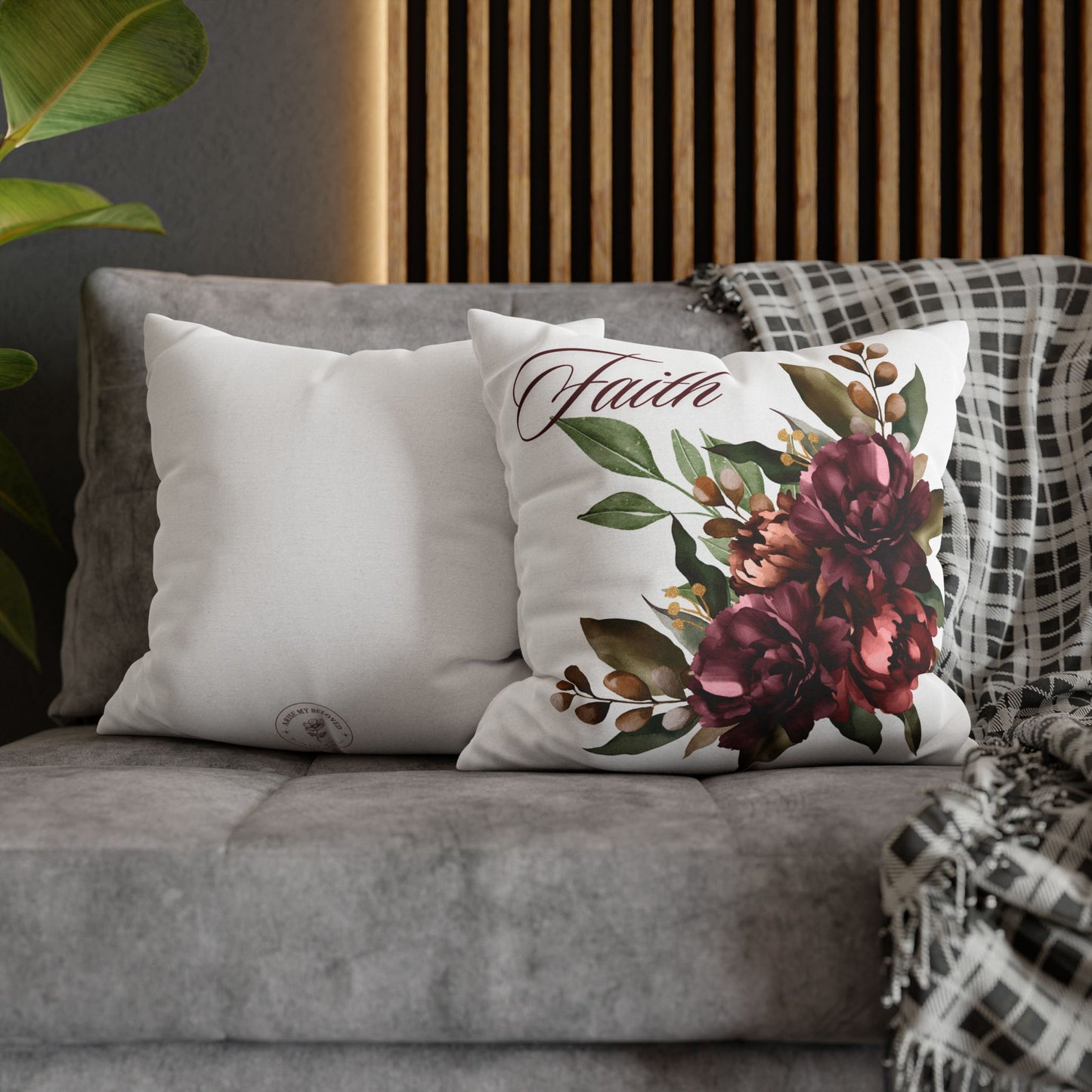 Faith - Elegant Floral Pillowcase