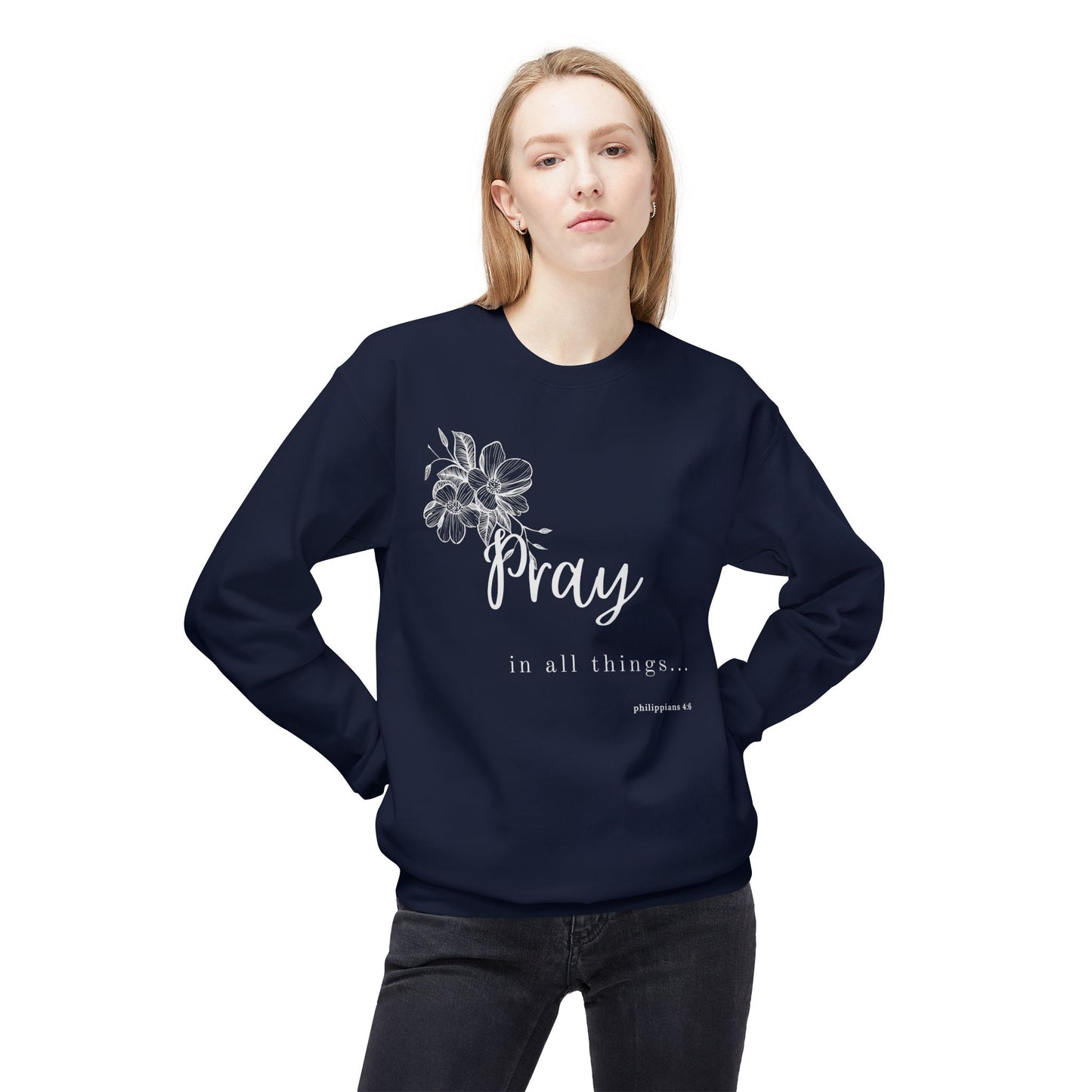 Women's Fleece Sweater- Pray