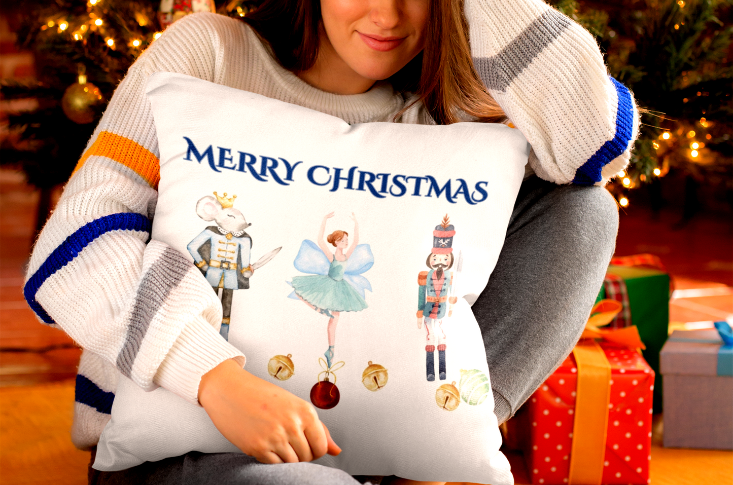 Nutcracker Christmas Pillow