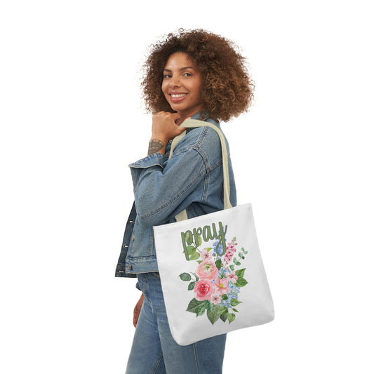 Floral Women's Tote Bag- Pray