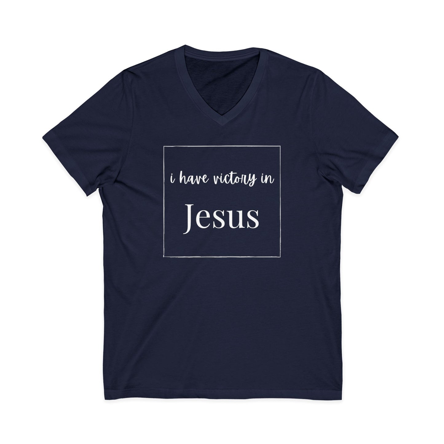 Victory In Jesus V-Neck T-shirt