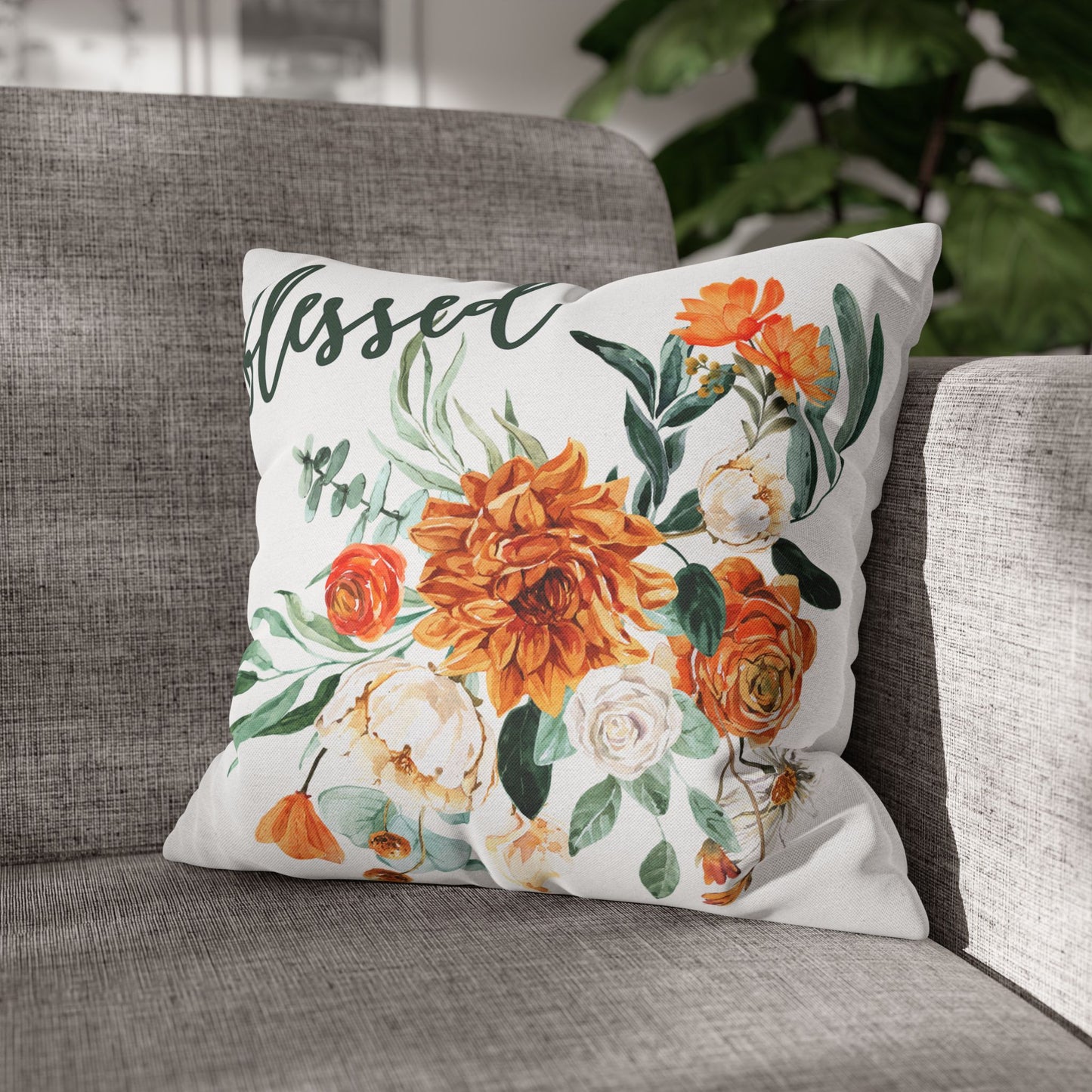 Blessed Autumn Pillowcase- Square