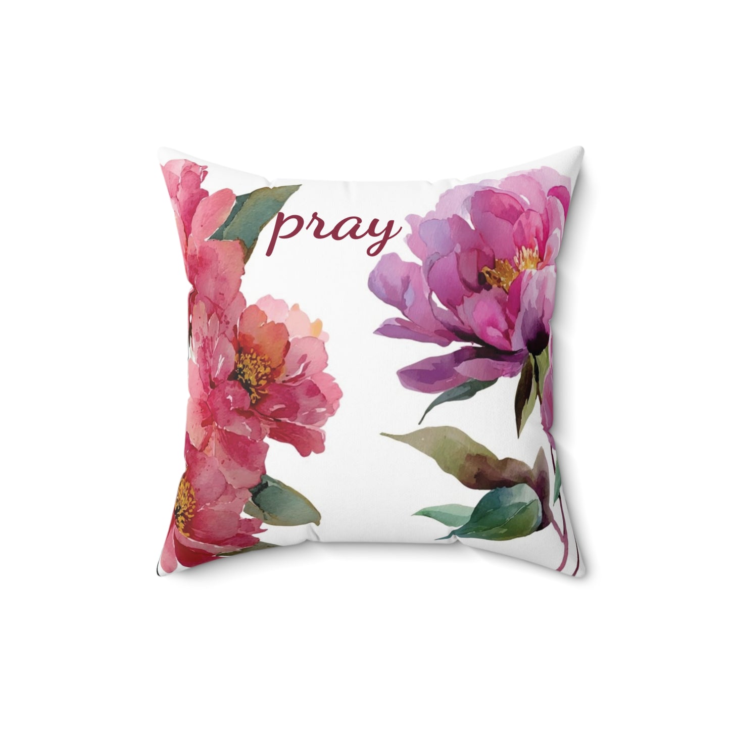 Inspirational Floral Pillow- Faith
