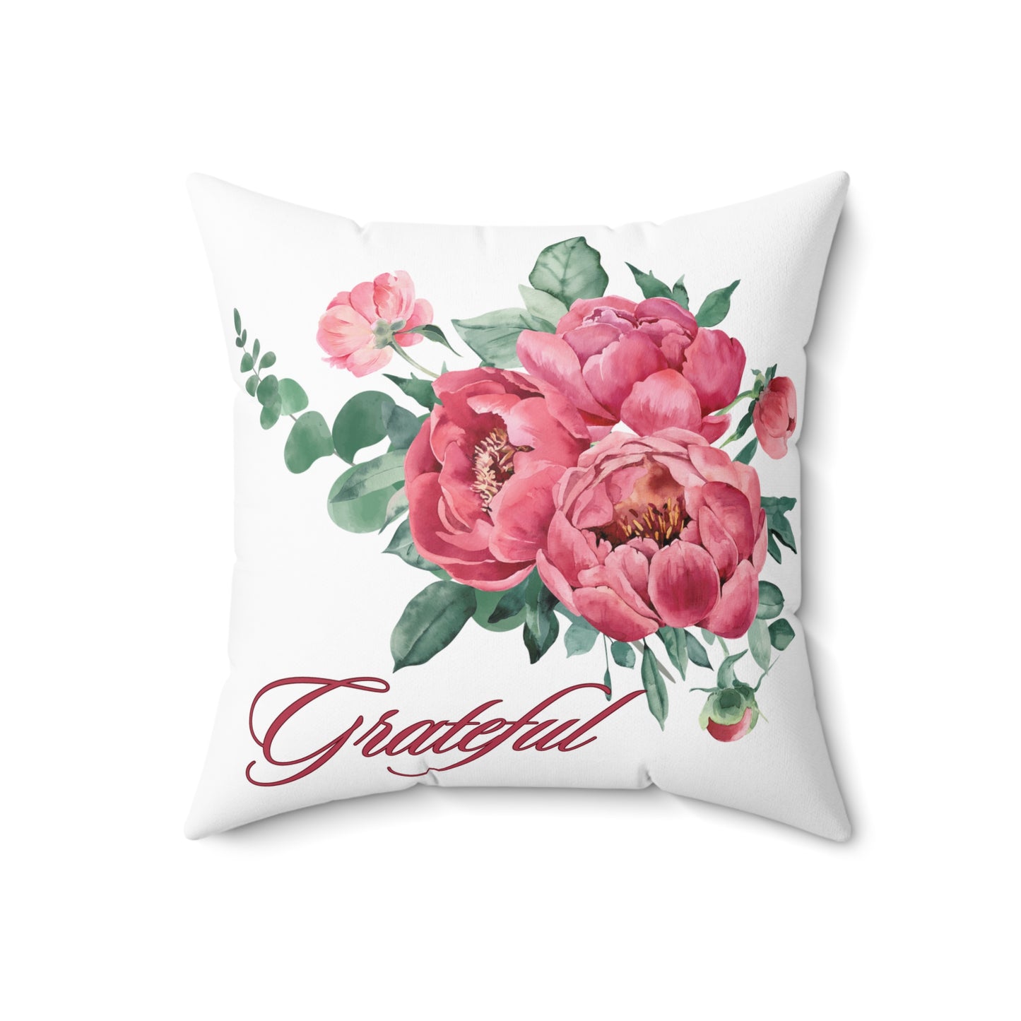 Grateful Floral Pillow