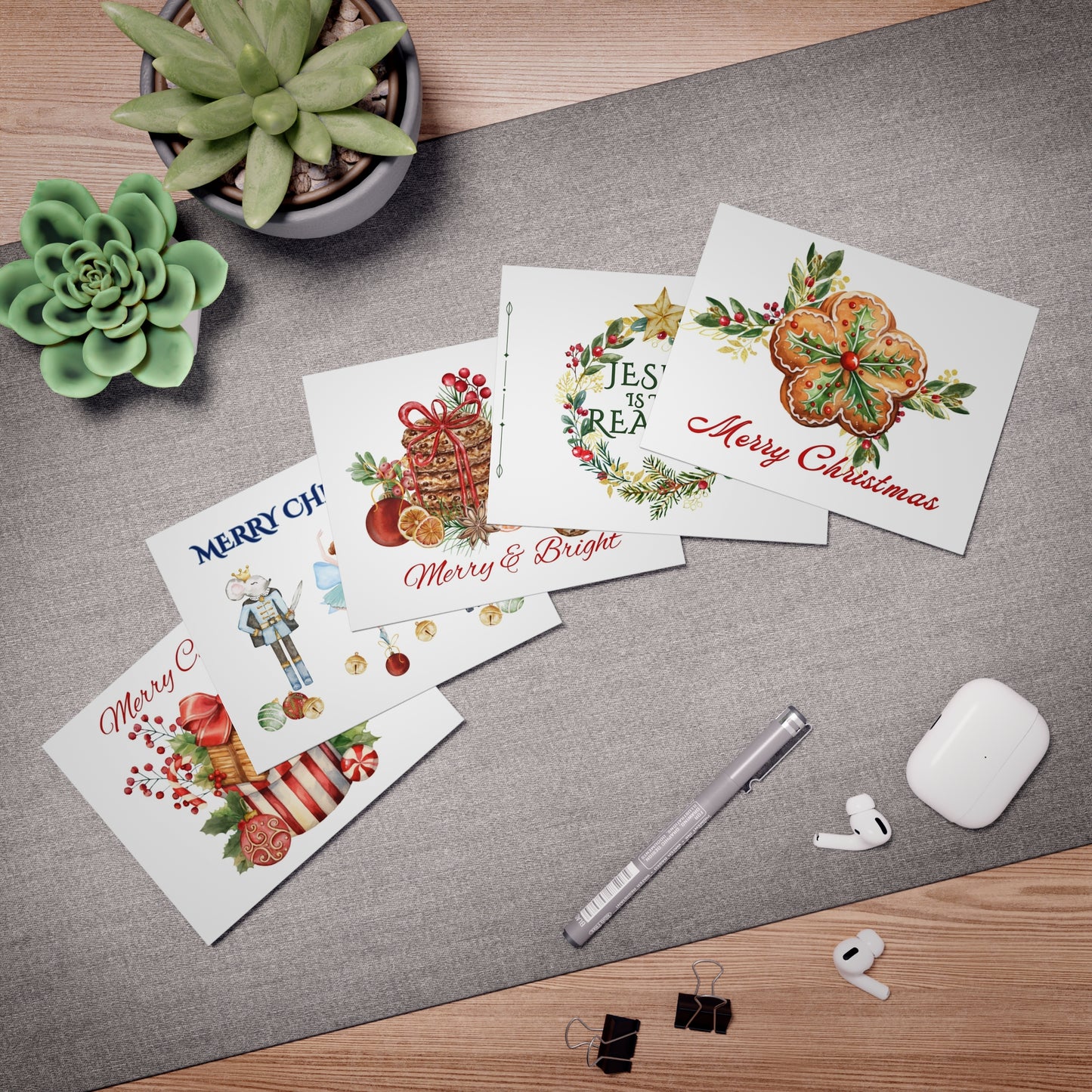 Christmas Greeting Cards - Multi Design (5-Pack)