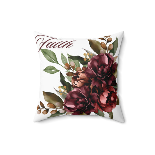 Inspirational Purple Floral Pillow