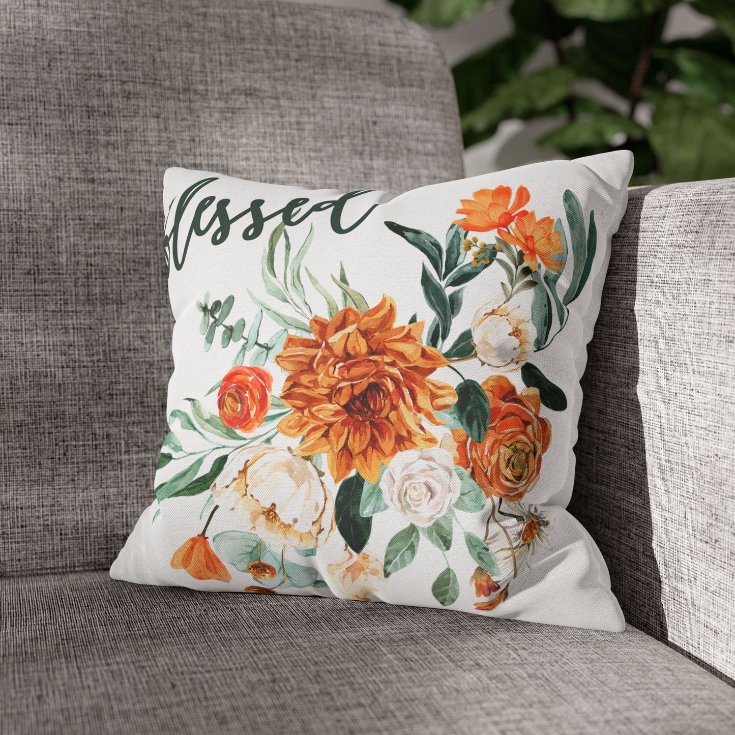 Blessed Autumn Pillowcase- Square