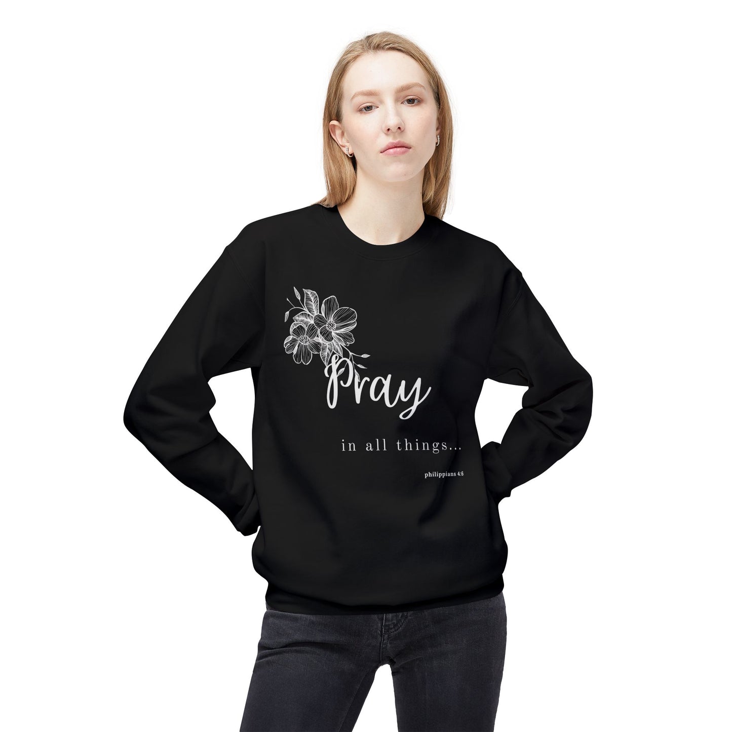 Women's Fleece Sweater- Pray