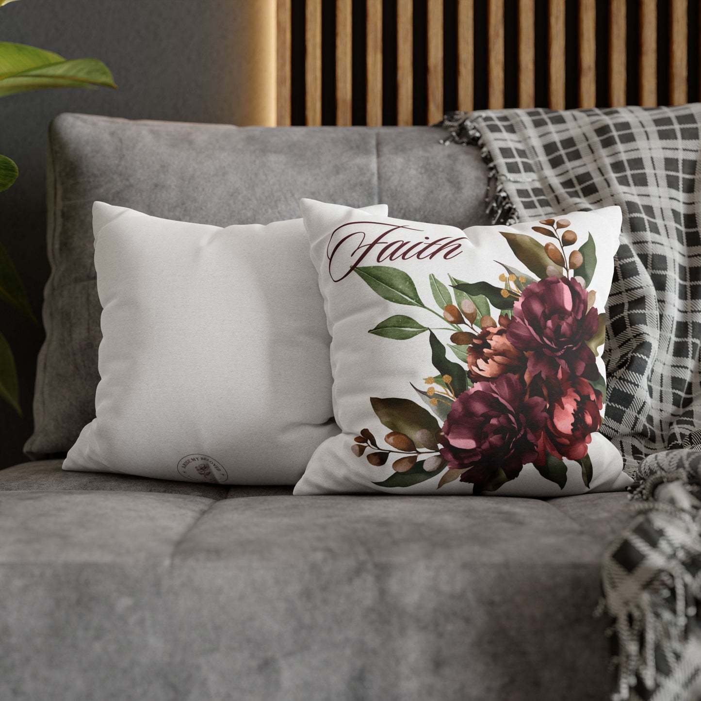 Faith - Elegant Floral Pillowcase