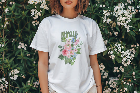 Pray Floral Women's T-shirt